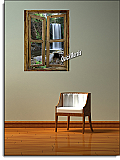 rustic waterfall cabin peel and stick canvas wall mural roomsetting