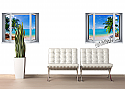 TROPICAL PALM WALL MURAL ROOMSETTING