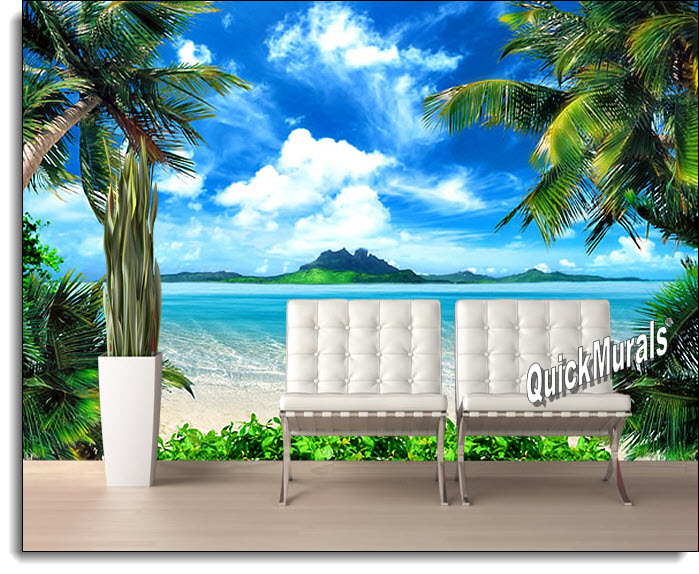 Enchanted Island Peel and Stick Canvas Wall Mural