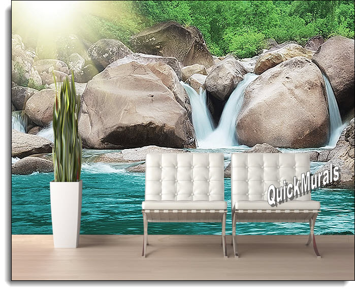 The First Waterfall Peel and Stick Wall Mural