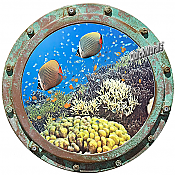 Undersea Porthole #1 Wall Mural