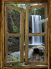 Waterfall Cabin Window Mural #2