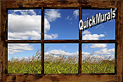 Country Meadow Window Peel & Stick (1 piece) Wall Mural