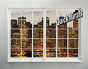 Cityscape Window # 2 Peel & Stick (1 piece) Wall Mural