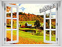 Vermont Farmhouse Window Mural