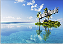 Paradise Island tropical Peel and Stick Canvas Wall Mural