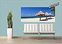 Beach Chairs Panoramic Peel And Stick Wall Mural Roomsetting