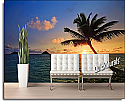Tahiti Sunset Peel and Stick Wall Mural Canvas Roomsetting