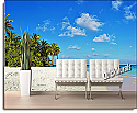 Tropical Escape Wall Mural Peel and Stick Canvas Roomsetting