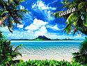 enchanted tropical island wall mural peel and stick canvas