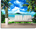 enchanted tropical island wall mural peel and stick canvas roomsettings