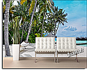 Tropical Island Resort Peel and Stick Wall Mural Roomsetting