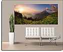 Mountain Sunrise Peel And Stick Wall Mural Roomsetting