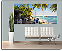 Oceanside Cafe Panoramic Peel And Stick Wall Mural Roomsetting