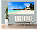 Tiki Resort Panoramic Peel And Stick Wall Mural Roomsetting