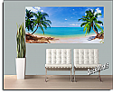 Coconut Beach Panoramic Peel And Stick Wall Mural Roomsetting