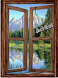 Mountain Cabin Window peel and stick wall mural