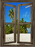 Beach Cabin Window Mural #10 