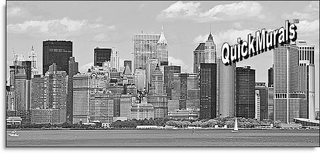 NYC Panoramic (B & W) Peel And Stick Wall Mural
