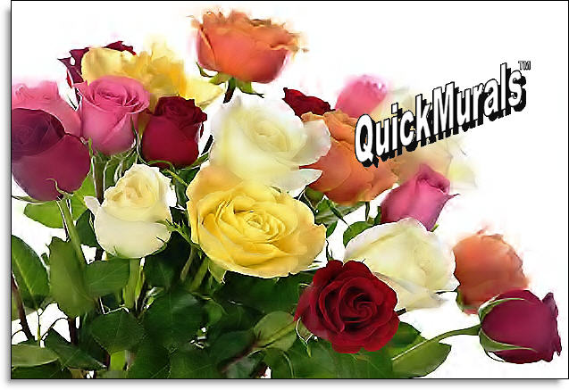 Bouquet Of Roses Peel and Stick Wall Mural